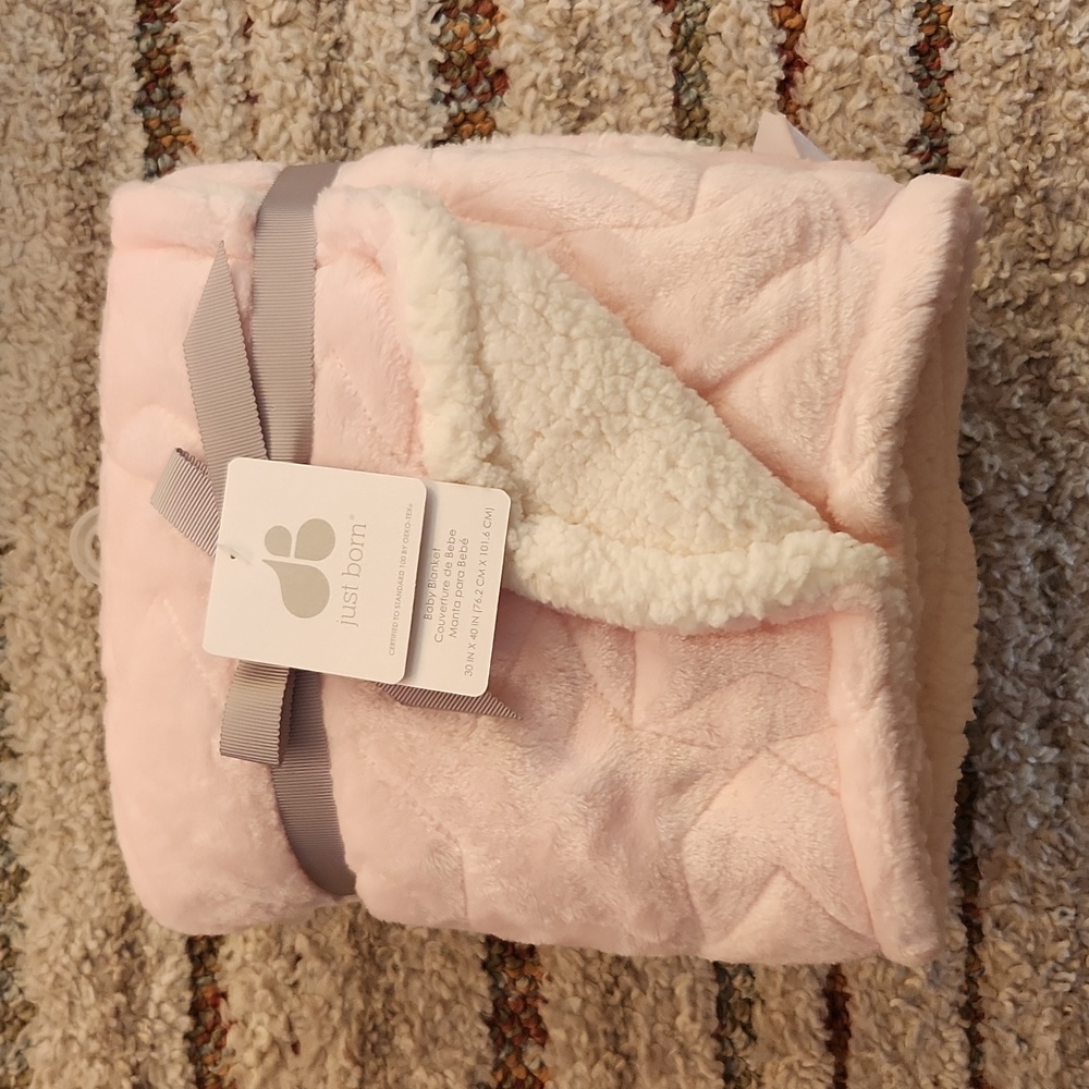 Just Born Baby Blanket - Pink
